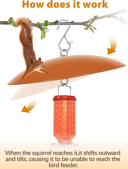 13" Hummingbird Feeder Shade Cover,Bird Feeder Dome Rain Cover,Smart Bird Feeders Umbrella,Squirrel Proof for Shepherd's Hook Outdoors(Terracotta), 3 Pack