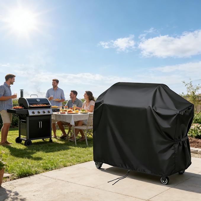 Heavy Duty Grill Cover for Recteq Backyard Beast 1000 & 1200, for Rec Tec Deck Boss 590/800 RT-590/RT-800 Wood Pellet Grill, Waterproof & Fade Resistant Outdoor BBQ Grill Cover