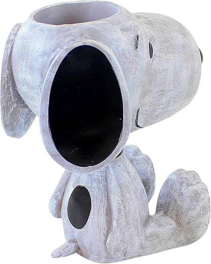 Roman Snoopy Planter, 8-inch Height, Resin, Stone Mix, Home, Garden, Outdoor