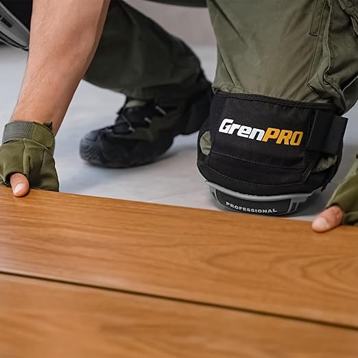 Professional Knee Pads for Work,Heavy Duty Thick Foam Knee Pads Tools, Knee Pad with Soft Gel Cushion for Construction, Work, Flooring, Gardening, Cleaning, Tiling,Gray