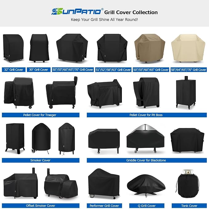 SunPatio Heavy Duty Waterproof Grill Cover Compatible for Weber, Big Green Egg, Char-Broil 22 Inch Charcoal Kettle Grills, Outdoor FadeStop BBQ Cover, Compared to Weber 7150, 27.5" Dia x 38" H