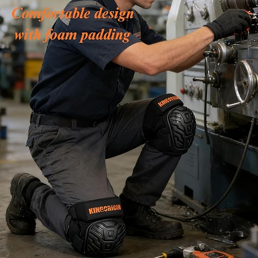 Professional Knee Pads for Work, Construction Gel Knee Pads, with Soft Duty Foam Padding, Heavy-duty Shell and Anti-Slip Straps for Indoor, Outdoor Gardening, Flooring, Cleaning, Tiling