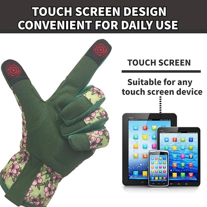Thorn Proof&Puncture Resistant Gardening Gloves with Grip,Garden Glove for Women, Leather Yard Work Gifts