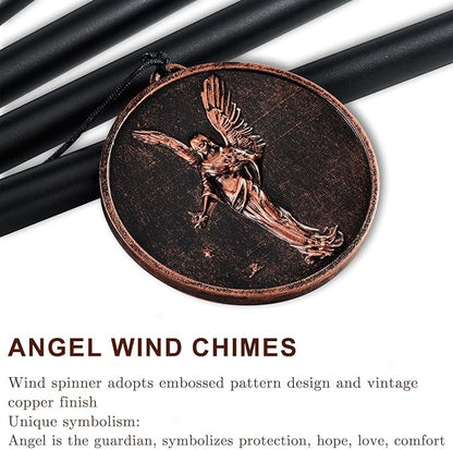 Wind Chimes for Outside, Vintage Angel Deep Tone Wind Chime Outdoor Clearance, Memorial/Festivals/Birthday Gift for Mom Dad Women Grandma, Home Garden Patio Decor (34" Angel)