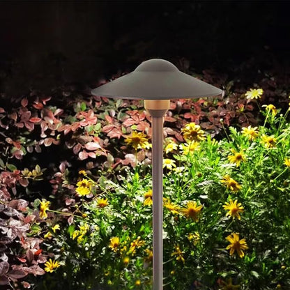 Low Voltage Path Lighting Cast Aluminum Construction for Outdoor Walkway Area Garden Yard Pathway Landscape Lighting,Free 3 Watt G4 LED Bulb Warm White Textured Bronze Finish Pack of 2