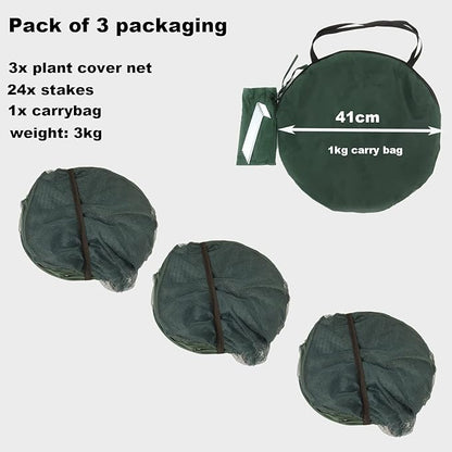 Pop up Gardening Net Cover,36x36x39 inch Pack of 2,Pest Guard Cover for Vegetables Fruits Durable Plant Gardening Net, Pop-Up Chicken Pen for Small Animals Outdoor Run and Pet Enclosure