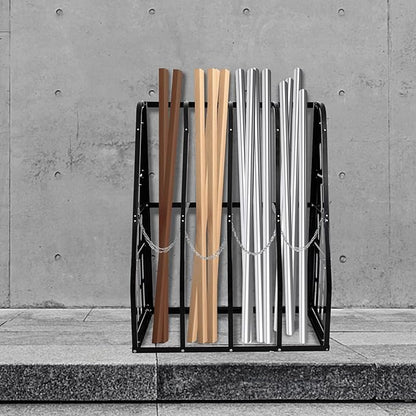 Vertical Bar Rack 1500 LB Capacity, 4 Bays Storage Rack 47" W x 24" D x 60" H, Long Parts Metal Rack, Lumber Conduit Pipe Storage Rack for Garage Storage, Black
