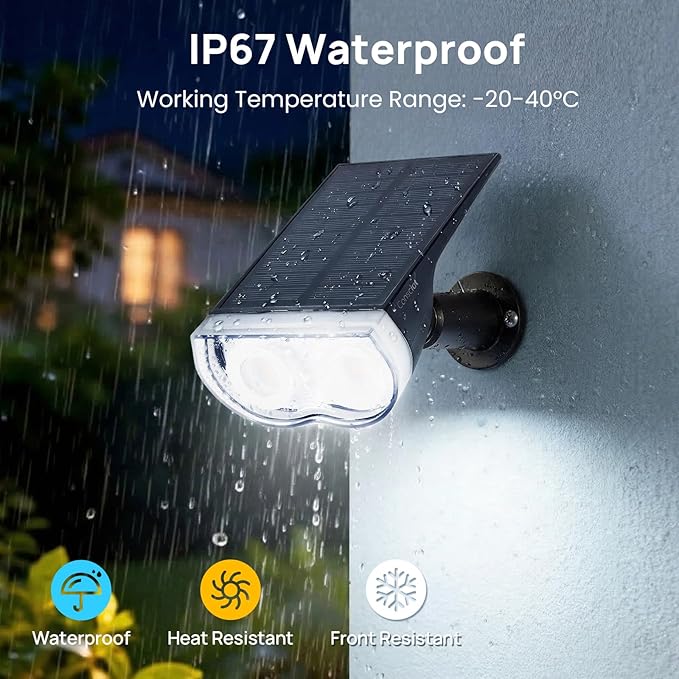 Consciot Solar Lights Outdoor Waterproof IP67, 3 Lighting Modes Solar Spot Lights Outdoor, Auto On/Off, 2-in-1 Solar Landscape Light for Yard Garden Landscape Pathway, Cool White 6500K, 6 Pack