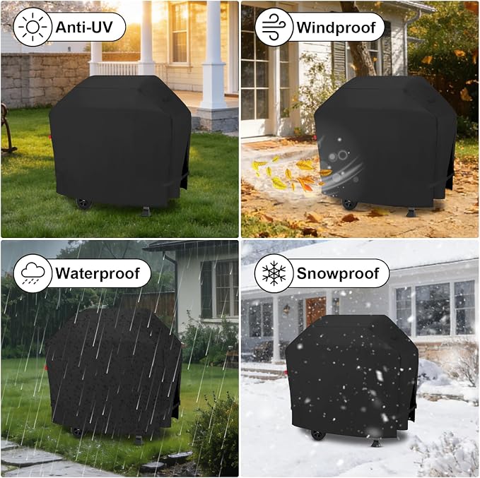 Outdoor Grill Cover for Royal Gourmet GA5401T 5-Burner Propane Gas Grill, 52 Inch Waterproof 600D Grill Cover for GA4402S 4-Burner BBQ Gas Grill, Heavy Duty Gas Grill Covers-52 x 26 x 43 Inches.