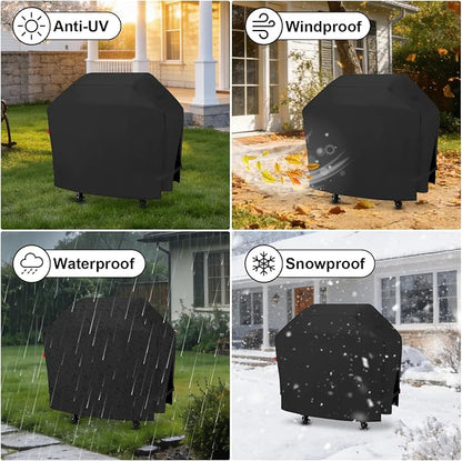 Outdoor Grill Cover for Royal Gourmet GA5403B/GA5403C 5-Burner Propane Gas Grill, 58 Inch Waterproof 600D Grill Cover for SG6002R/GE6001H 6-Burner BBQ Gas Grill, Heavy Duty Covers-58 x 26 x 45 Inches.