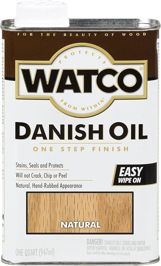 Watco A65741 Danish Oil Wood Finish, Quart, Natural