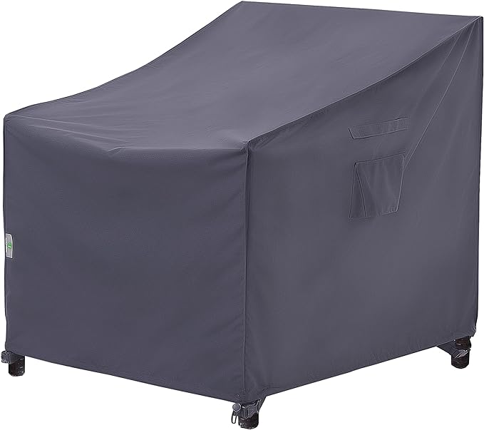 F&J Outdoors Patio Chair Covers Waterproof UV Resistant Heavy Duty Outdoor Lounge Chair Adirondack Chair Cover, Grey, 33" W x 34" D x 32" H