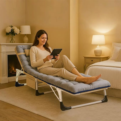 ABORON 3-in-1 Tanning Chair, 5-Position with Face and Arm Holes | 5-position reclining chair includes a removable mat, pillow, face hole and arm slots; folds flat for beach or patio use.