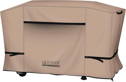 ULTCOVER 600D Outdoor Waterproof Griddle Cover for Blackstone Halo LoCo Cookers Nexgrill Weber 28 inch XL Two Side Shelves Flap Top Grill with Hood