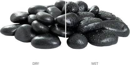 MSI Decorative Polished Black Pebbles, 1.2 inch - 2 inch, 40 lb. Bag
