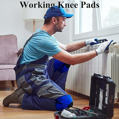 Gardening Knee Pads for Women & Men with Adjustable Non-Slip Straps — Perfect Foam Knee Pads for Work, Garden, Yard, Soft Womens Kneepads for Cleaning Floors, Flooring Installation, DIY, Blue S (1 Pair)