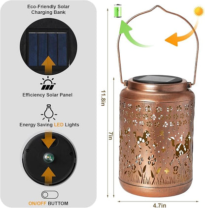 Horse Solar Lantern Outdoor Horse Decor Garden Decor Waterproof Light Hanging Solar Lights Yard Decor, Christmas Gifts, Gifts for Women, Gifts for Mom, Gifts for Grandma, Horse Gifts