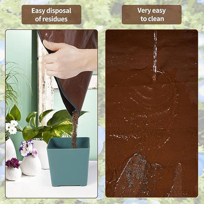 26.8"X26.8" Repotting Mat for House Plants Transplanting Control Mess, Foldable Waterproof Gardening Tray Mat Gardening Gifts for Plant Lovers