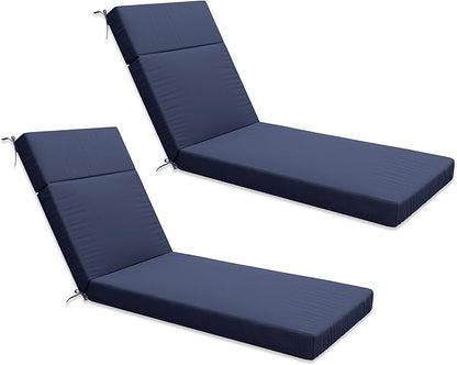 Chaise Lounge Cushion for Outdoor Furniture, Waterproof Fade and Tear Resistant Lounge Deck Chair Cushions for Patio Lawn Pool Resort Hotel