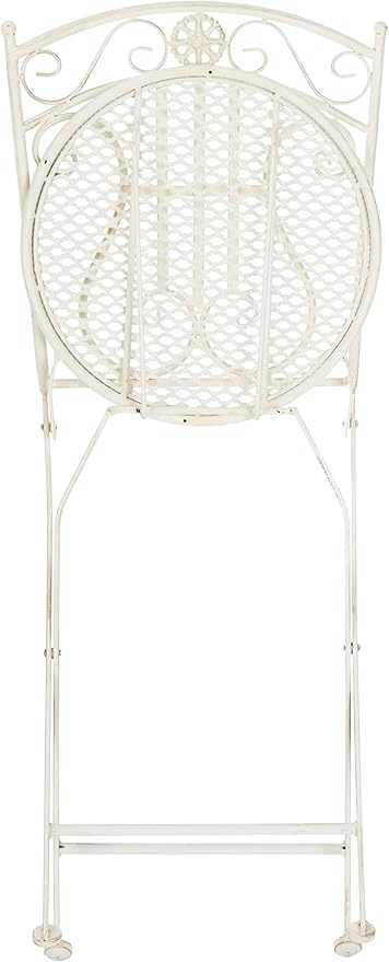 SAFAVIEH PAT5028A Outdoor Collection Semly Pearl White 3-Piece Bistro Set