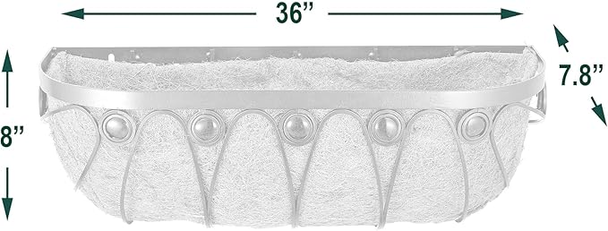 Arcadia Garden Products Arcadia Emerald Series Wall Trough Planter, 36-Inch, Black (CB07)