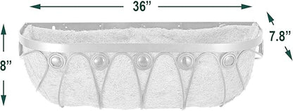 Arcadia Garden Products Arcadia Emerald Series Wall Trough Planter, 36-Inch, Black (CB07)