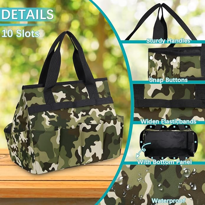 Garden Tool Bag Garden Tool Storage Bag with Pockets Handle Portable Garden Tote Bags for Women Men