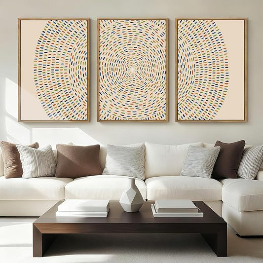 Anyzal Large Jesus Feeds the 5000 Framed Wall Art 16x24 Inch Christian Religious Canvas Wall Decor Minimalist Modern Faith Spiritual Painting for Living Room Bedroom Set of 3