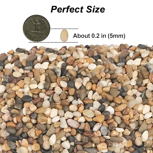 Landscape Rocks,Landscaping Pebbles,River Rocks,Decorative Ornamental Pebbles,Garden Landscaping Stones, Gravel Filler for Home Decoration Flower Bed Fish Tank Plants Vases Succulents (10 Pounds)