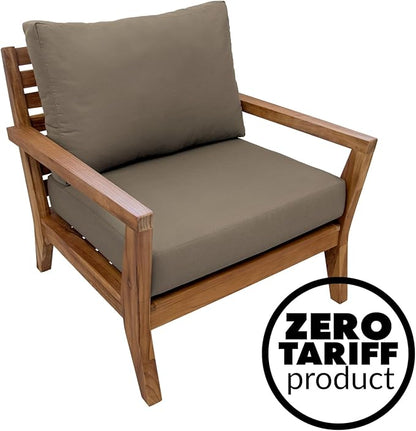 Eddie Bauer Home Deep Seating Outdoor Lounge Cushion, Knife Edge, 24" X 26" X 5", Canvas Taupe