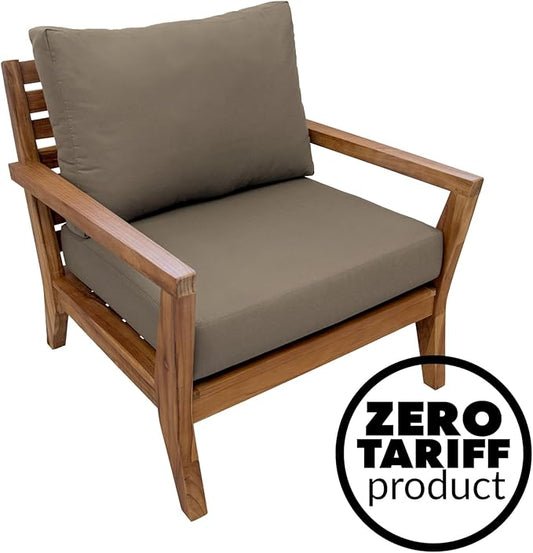 Eddie Bauer Home Deep Seating Outdoor Lounge Cushion, Knife Edge, 24" X 26" X 5", Canvas Taupe