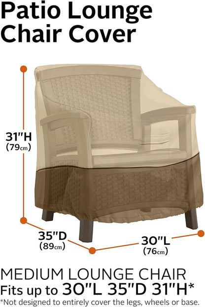 Classic Accessories Veranda Water-Resistant 30 Inch Patio Lounge Chair Cover, Patio Furniture Covers