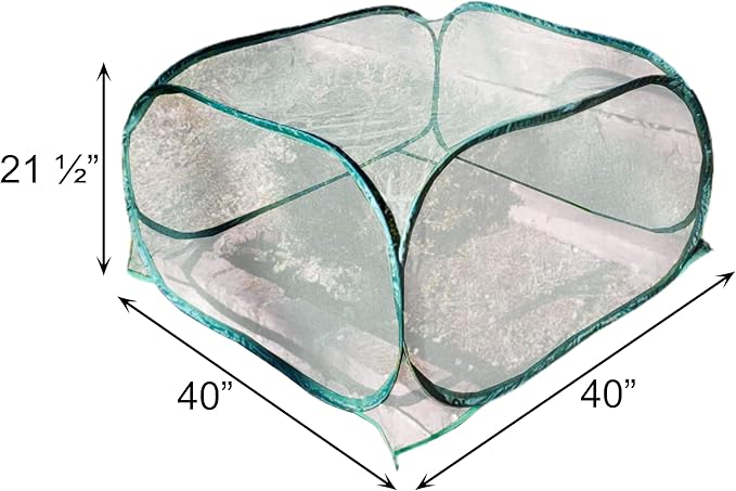 Gardeneer by Dalen Pop-Net Portable Protective Enclosure – Lightweight and Weatherproof – Easy DIY Installation – Safeguard Your Plants Against Garden Pests - 40" x 40" x 20"