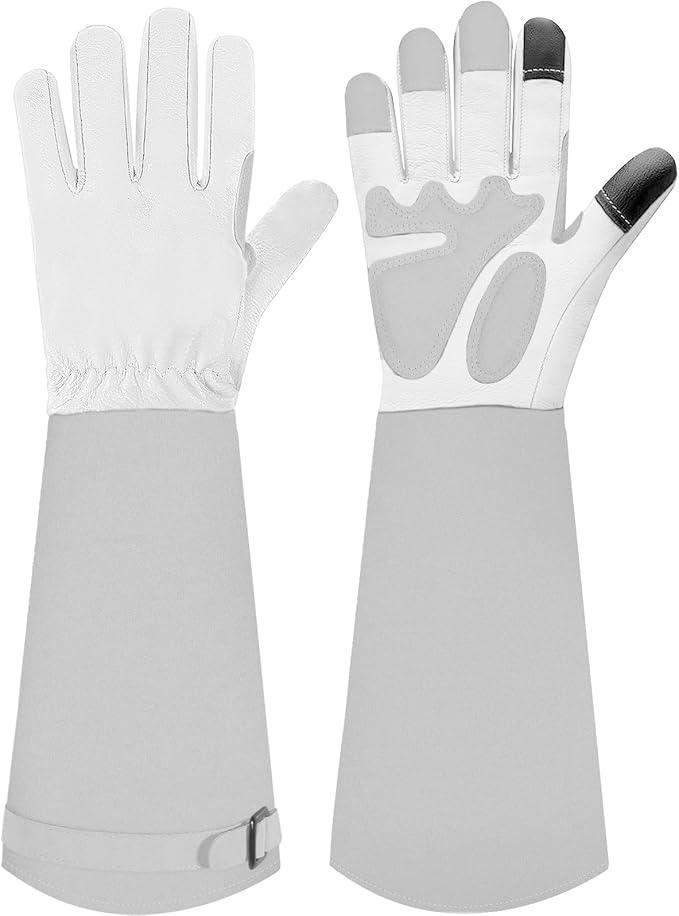 Long-Gardening-Gloves for Women/Men - Thorn Proof Rose Pruning Gloves Heavy Duty Gauntlet, Best Garden Gifts for Gardener-L