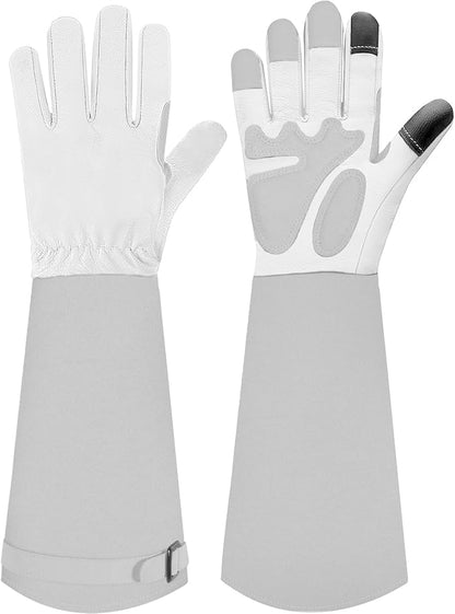 Long-Gardening-Gloves for Women/Men - Thorn Proof Rose Pruning Gloves Heavy Duty Gauntlet, Best Garden Gifts for Gardener-L