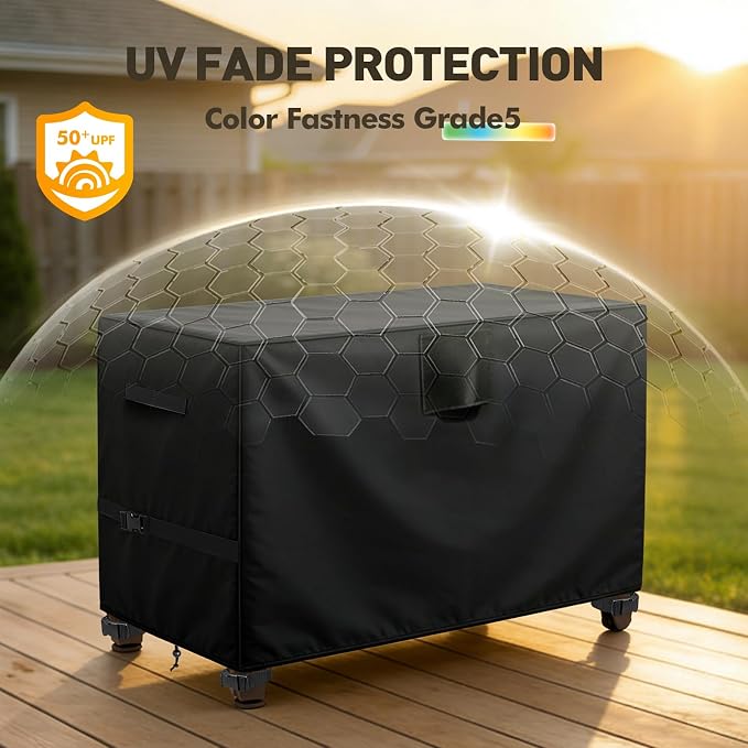 Outdoor Prep Table Cover, 600D Waterproof Patio BBQ Table Cover, Suitable for Outdoor Dining Table, Stainless Steel Metal Grill Table, BBQ Grill Cart, 40" x 24" x 32"