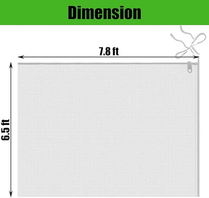 Gardtree 2PCS 6.5 × 7.8 FT Large Fruit Tree Netting Covers with Double Zipper & Drawstring, Garden Mesh Barrier for for Blueberry Bushes, Tomato & Citrus – Easy-Access Mesh Bird & Squirrel Barrier