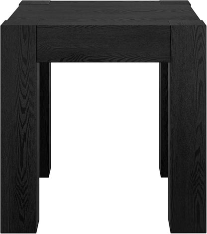 Henn&Hart Langston 22" Wide Square Side Table in Black Grain