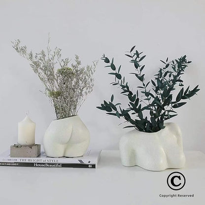 FROZZUR Mini Female Body Shaped Resin Planter, 5 in Diameter, with Drainage Holes, for Indoor or Outdoor Plants