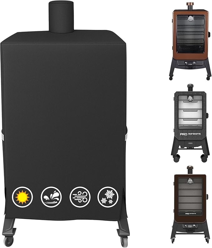 Utheer Grill Cover for Pit Boss 4/5/7 Series Vertical Smokers, PBV4PS1, PBV5PW1, PBV4PS2, PBV5P1, Pro Series 4/5/7, Heavy Duty 600D Waterproof Fabric Grill Cover for Pitboss 73550
