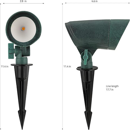 Outdoor Landscape Lighting, 12V 6.5W LED Low Voltage Spotlights with Connectors, IP65 Waterproof Yard Garden Pathway Tree Patio Spotlight, Warm White 3000K Directional Up Light, 6 Pack