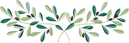 Deco 79 Metal Leaf Wall Decor, 46" x 2" x 16", Green