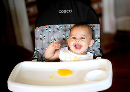 Cosco Kids Highchair for Baby, Simple Foldable High Chair, Convenient, Lightweight, and Compact Design, Mapleton