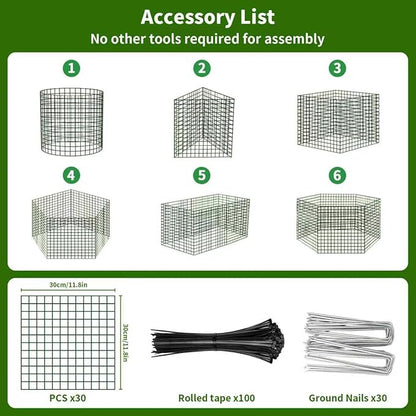 10 Packs Round Plant Protector from Animals,Metal Wire Mesh Garden Plant Cages for Outdoor Gardening Supplies, Garden Protection Rabbits Chickens Ducks for Vegetables, Flowers, Shrubs (12'' x 12'')