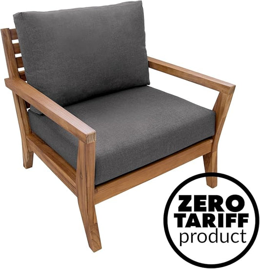 Eddie Bauer Home Deep Seating Outdoor Lounge Cushion, Knife Edge, 23" X 24" X 5", Cast Slate