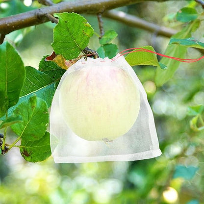 Fruit Bags for Fruit Trees, 25pcs 6x6 in Fruit Protection Net Bags, Garden Netting Mesh Bags with Drawstring Keeping Away Birds Pests Squirrels, Bug Net Bags
