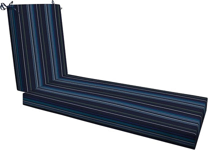 Honeycomb Outdoor Heritage Chaise, 22.5" W x 70" L, Sunbrella Stanton Lagoon Chair Cushion for Patio Furniture