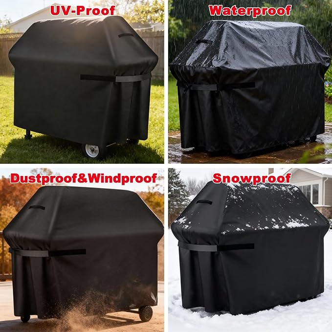 Grill Cover, Large 75-Inch BBQ Grill Cover Heavy Duty Waterproof UV Resistant Tear Resistant for Outdoor Grill, Fit for Nexgrill Brinkmann Weber Char-Broil