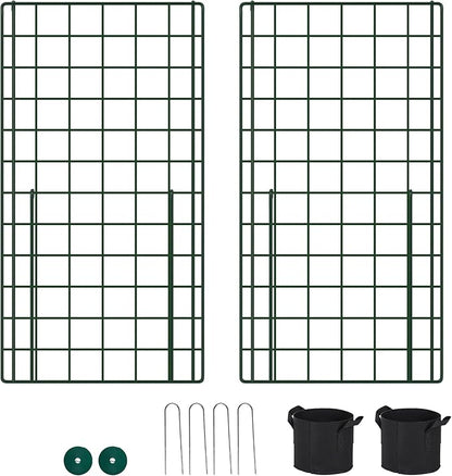 Cucumber Trellis for Garden - 2 Pack, 48" L x 24" W Garden Trellis for Climbing Plants Outdoor with Support Structures, A Frame Trellis for Climbing Vegetables Peas, Vine, Bean