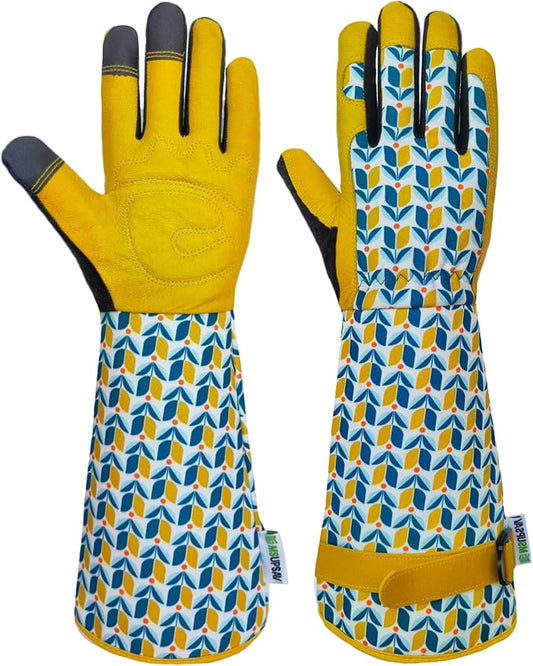 Long Gardening Garden Gloves,Thorn-proof&Puncture Resistance Rose Cactus Gauntlet Glove for Gardener,Gifts